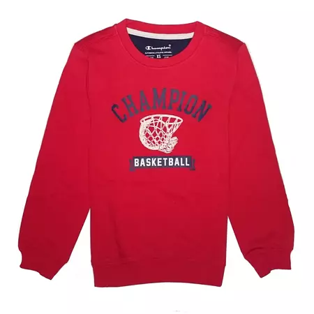 Champion Crewneck Niño Atlhetic Sweatshirt  BB Logo (rojo)