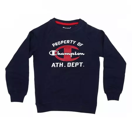 Champion Crewneck Niño Atlhetic Sweatshirt Logo (marino/blanco/burdeos)