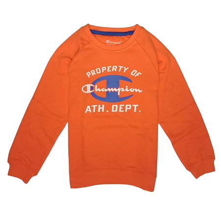 Champion Crewneck Niño Atlhetic Sweatshirt Logo (naranja/blanco/royal)