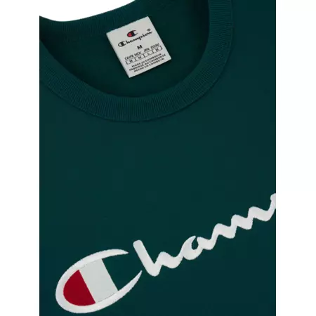Champion Embroidered Big Logo Crewneck Sweatshirt "Forest Green"