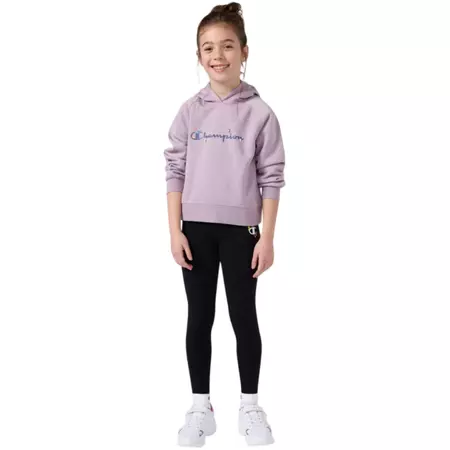 Champion Girls Fleece Hoodie with Big Logo Icons "Violet"
