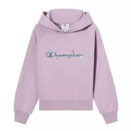 Champion Girls Fleece Hoodie with Big Logo Icons "Violet"