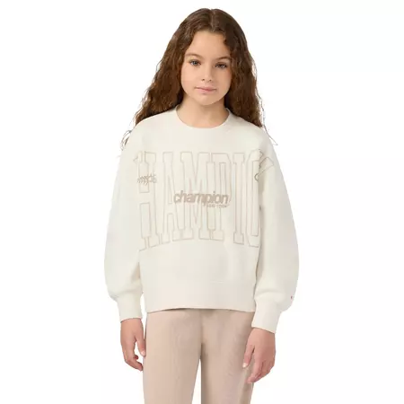 Champion Girls Fleece Sweatsuit with Ribbed Cuffs "Cream"