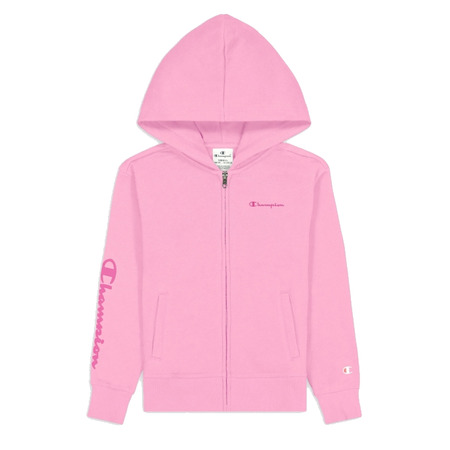 Champion Girls Legacy Hooded Full Zip Sweatshirt "Pink"