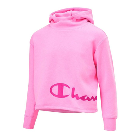 Champion Girls Legacy Script Logo Wraparound Print Boxi Hoodie "Pink"