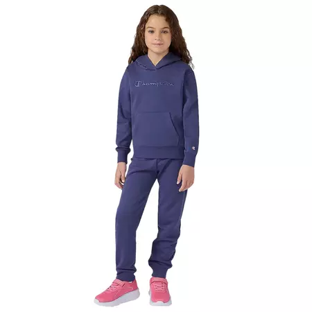 Champion Girls Rib Cuff Fleece Joggers Icons "Denim Blue"