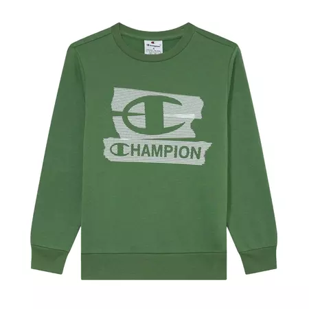 Champion Kids Graphic Crew Neck Sweatshirt "Green"