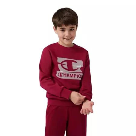 Champion Kids Graphic Crew Neck Sweatshirt "Red"
