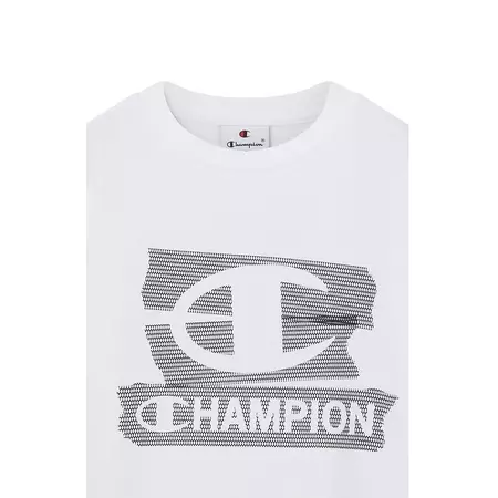 Champion Kids Graphic Crew Neck Sweatshirt "White"