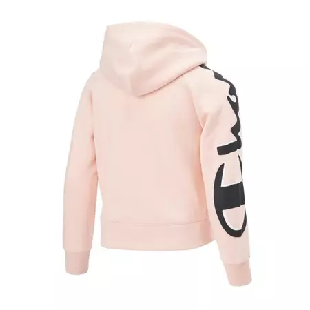 Champion Girls Legacy Logo Hooded Sweatshirt "Rose Tane"