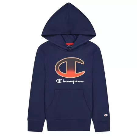 Champion Kids Legacy Logo Print Hoodie "Navy"