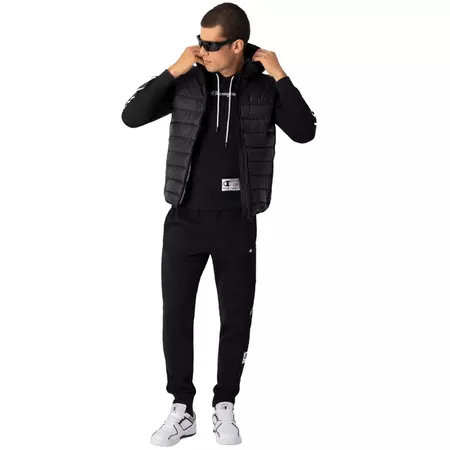 Champion Legacy Basketball Contrast Details Fleece Hoodie "Black"