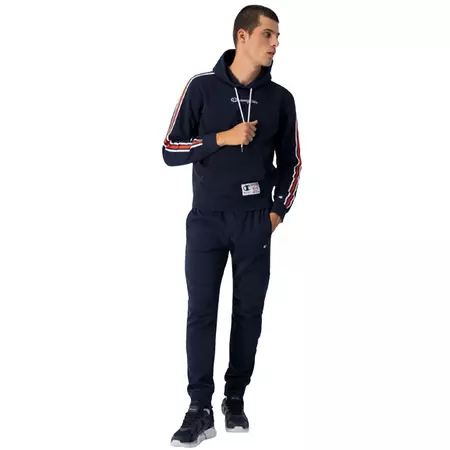 Champion Legacy Basketball Contrast Details Fleece Hoodie "Navy"