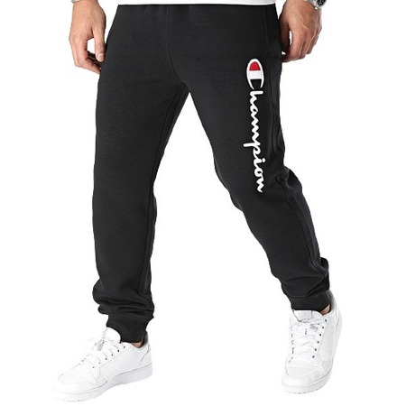 Champion Legacy Comfort Fit Big Logo Embroidered Side Cuff Pants "Black"
