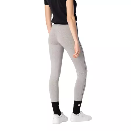Champion Legacy Contrast Trim Cotton Leggings "Gray"