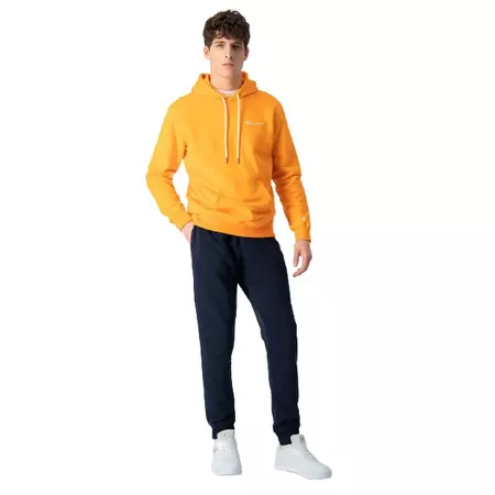 Champion Legacy Drawcord Small Logo Hoodie "Orange"