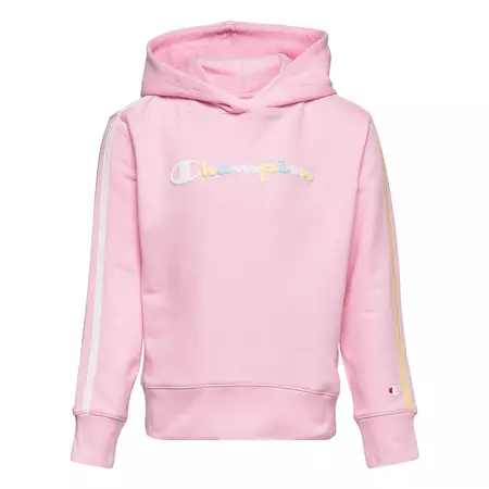 Champion Legacy Girls Script Logo Front Hoodie "Pink"