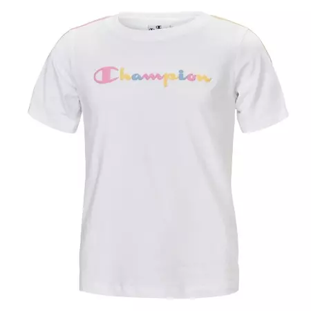 Champion Legacy Girls Script Logo Front T-shirt "White"