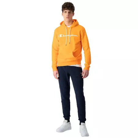 Champion Legacy Script Logo Cotton Terry Hoodie "Orange"