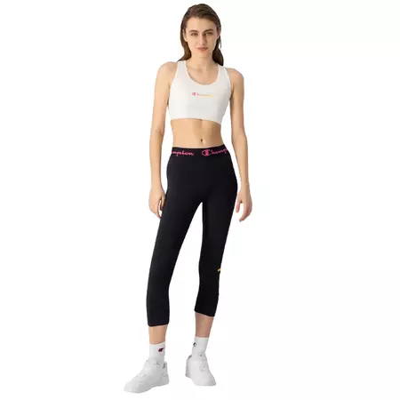 Champion Legacy Wm´s Quick-Dry Script Logo Crop Leggings "Black"