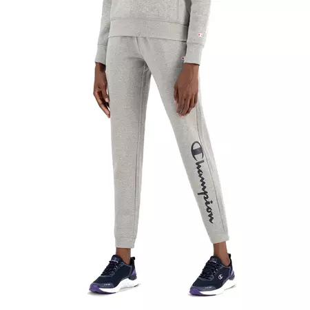 Champion Legacy Wn´s Contrast Script Logo Print Cuffed Joggers "Grey"