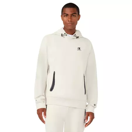 Champion Men’s Stretch Poly-Cotton Hooded Sweatshirt C-Tech "Cream"