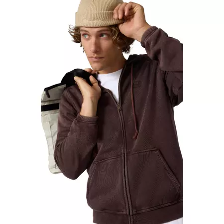 Champion Men’s Washed Fleece Full Zip Hoodie Icons "Brown"