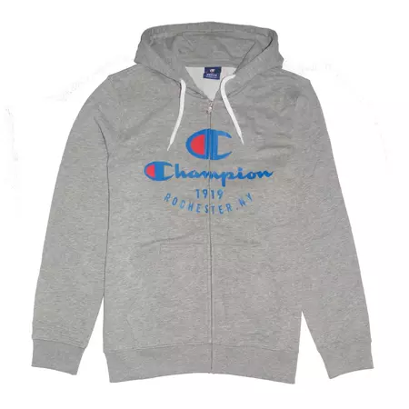 Champion Rochester N.Y Hooded Sweatshirt Full-Zip (grey/blue/red)