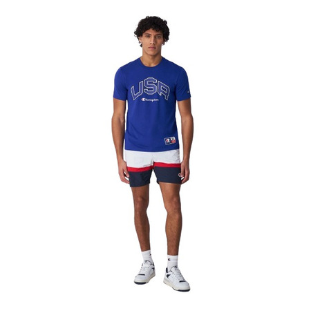 Champion Sport Lifestyle Basketball USA Logo Comfort Fit T-Shirt "Nautical Blue"