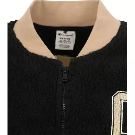 Champion Teddy  Full Zip Bomber Jacket Fleece "Black"