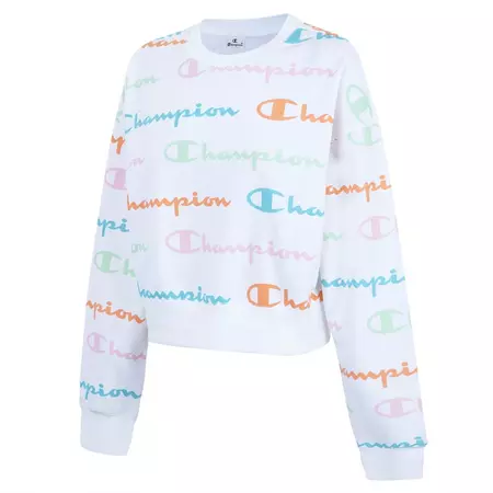 Champion Women´s Crewneck Sweatshirt Logo Allover Print