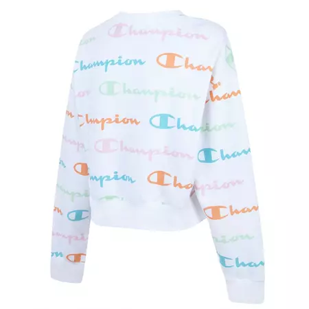 Champion Women´s Crewneck Sweatshirt Logo Allover Print