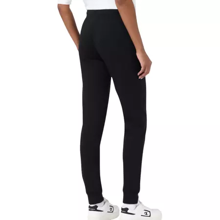 Champion Women's Script Logo Rib Cuff Jogger Pants "Black"