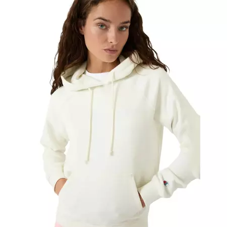 Champion Women's Washed Fleece Hoodie Icons "White"
