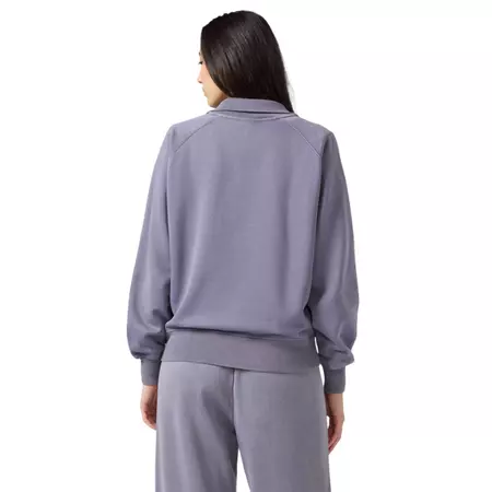 Champion Women's Washed Polo Neck Fleece Sweatshirt Icons "Mauve"