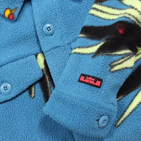 Nike Lebron Sherpa Button-Down Jacket "Dutch Blue"