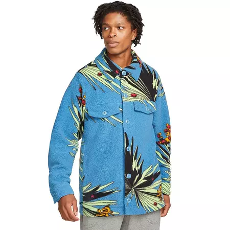 Nike Lebron Sherpa Button-Down Jacket "Dutch Blue"