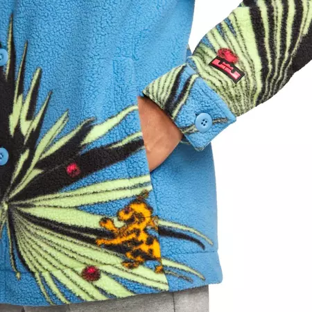 Nike Lebron Sherpa Button-Down Jacket "Dutch Blue"