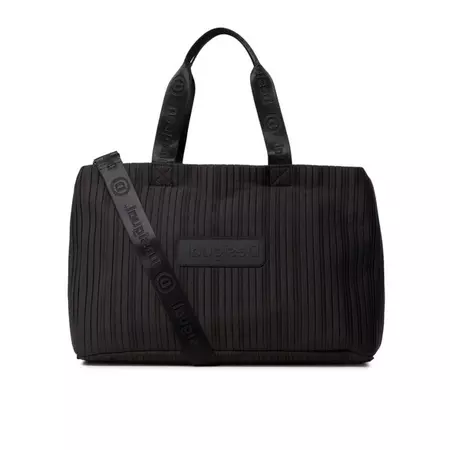 Desigual Duffle Bag Pleats Black