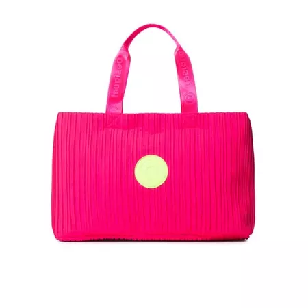 Desigual Duffle Bag Pleats Pink