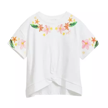 Desigual Flower knot t-shirt "White"