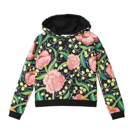 Desigual Girls Flower Hooded Sweatshirt