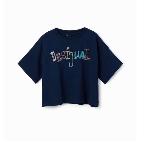 Desigual Girls Multicolour Logo T-shirt "Marine"
