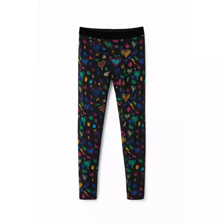 Desigual Girls Slim Heart Leggings