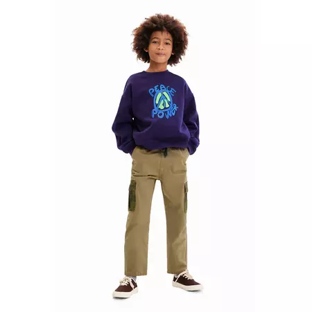 Desigual Junior Oversize Peace Sweatshirt "Blue"