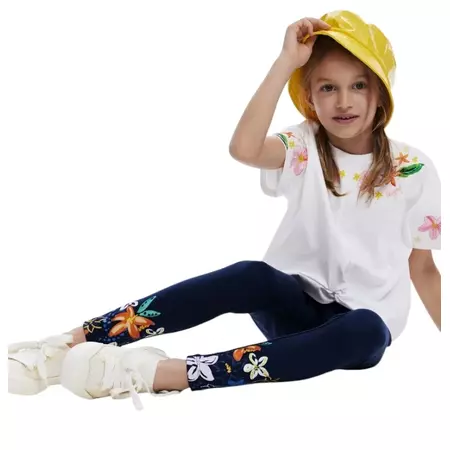 Desigual Leggings flores "Navy"