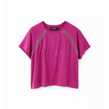 Desigual Mesh Sport T-shirt "Fuchsia"