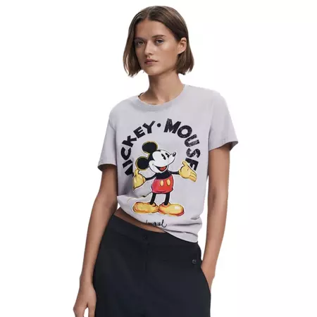 Desigual Mickey Mouse T-shirt "Gray"