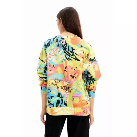 Desigual Oversize Mickey Mouse Sweatshirt "Tutti Fruti"