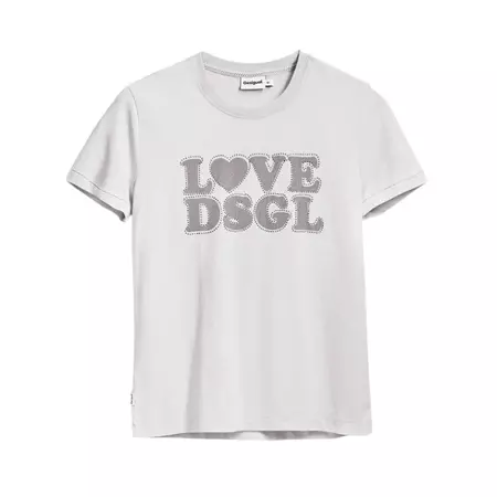 Desigual Plain T-shirt Love "grey"